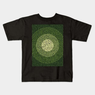 Abstract Green Ethnic Pattern Kids T-Shirt